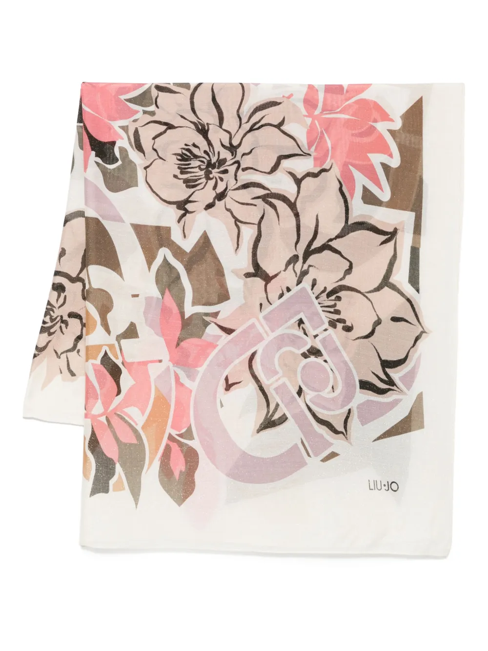 LIU JO floral-print scarf | Neutrals | Image 1