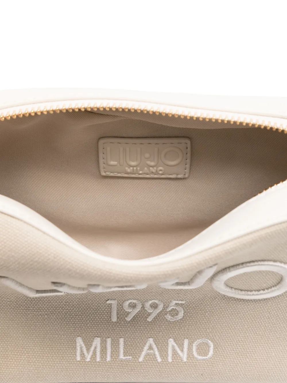 LIU JO Kleine crossbodytas met logopatch Beige