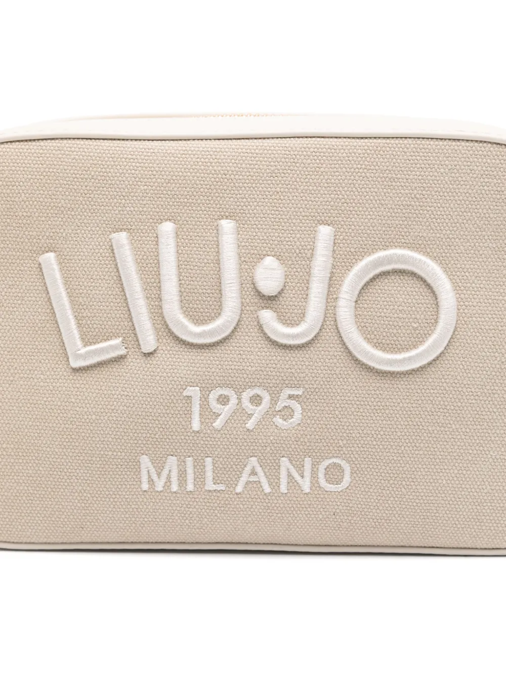 LIU JO Kleine crossbodytas met logopatch Beige