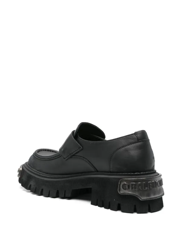 #BALENCIAGA ブラック ローファー 36 Balenciaga Tractor ローファー | ブラック | FARFETCH JP