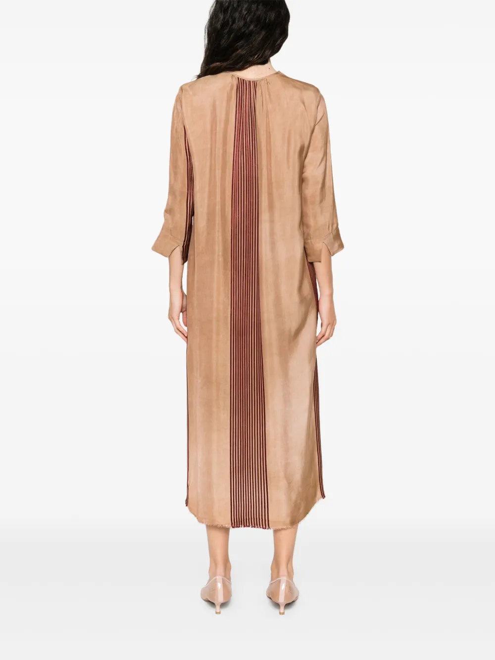Uma Wang Agina midi-jurk Bruin