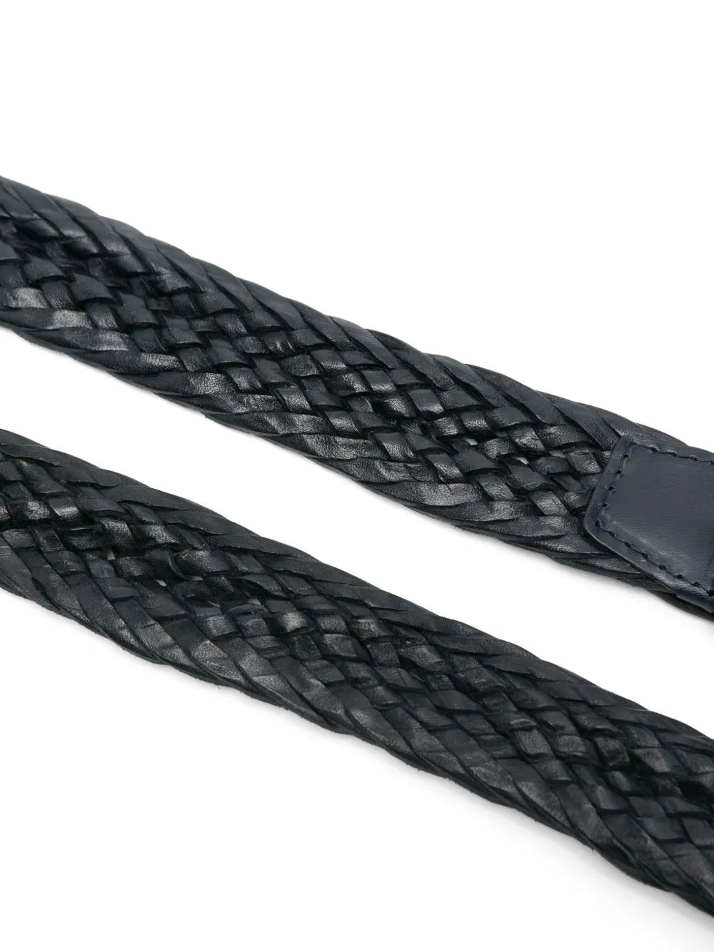 Orciani braided leather belt - Blauw