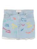 Mira Mikati beaded word denim skirt - Blue