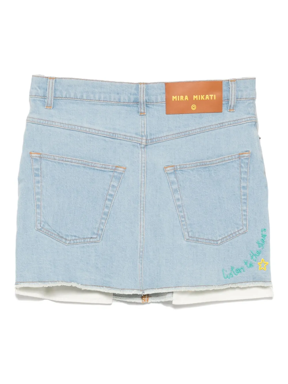 Mira Mikati Spijkerrok met kralen - Blauw