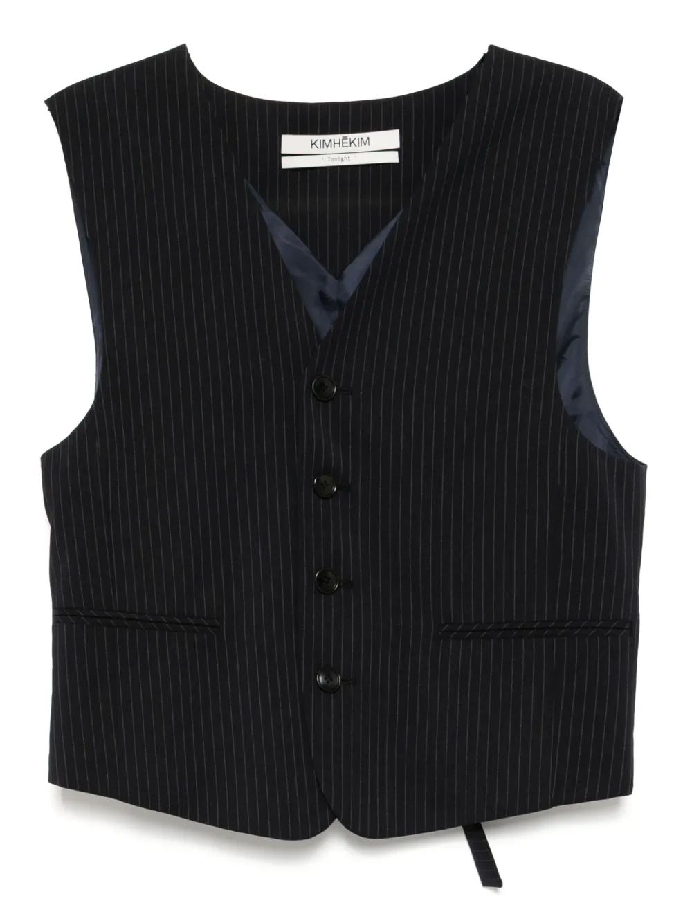 Kimhekim striped classic waistcoat | Blue | Image 1