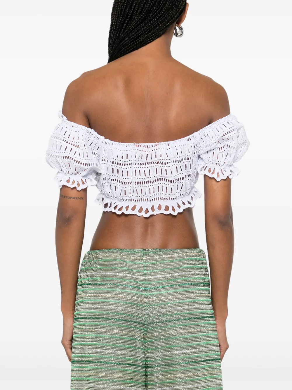 Ermanno Scervino Off-shoulder top Wit
