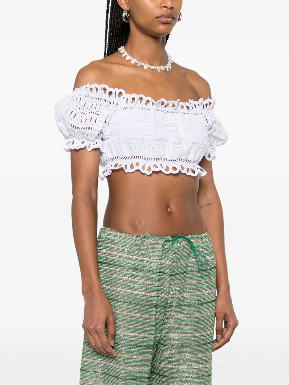 Ermanno Scervino Off-shoulder top Wit