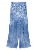 Ermanno Scervino floral-jacquard trousers - Blue