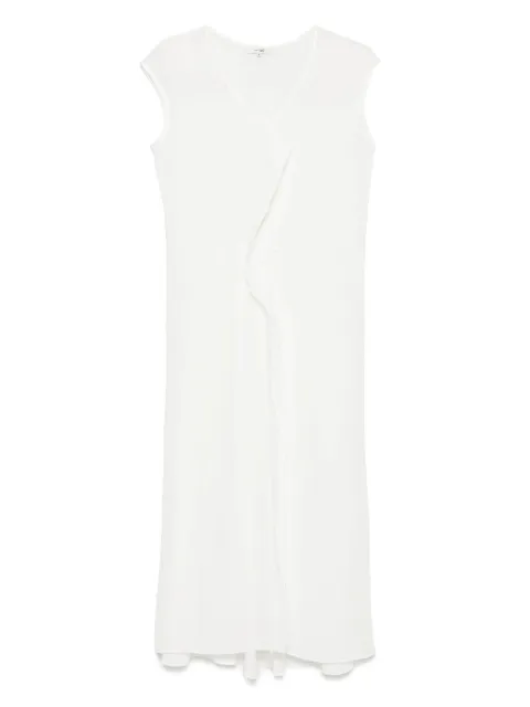 COLOUR 5 POWER slub-texture midi dress