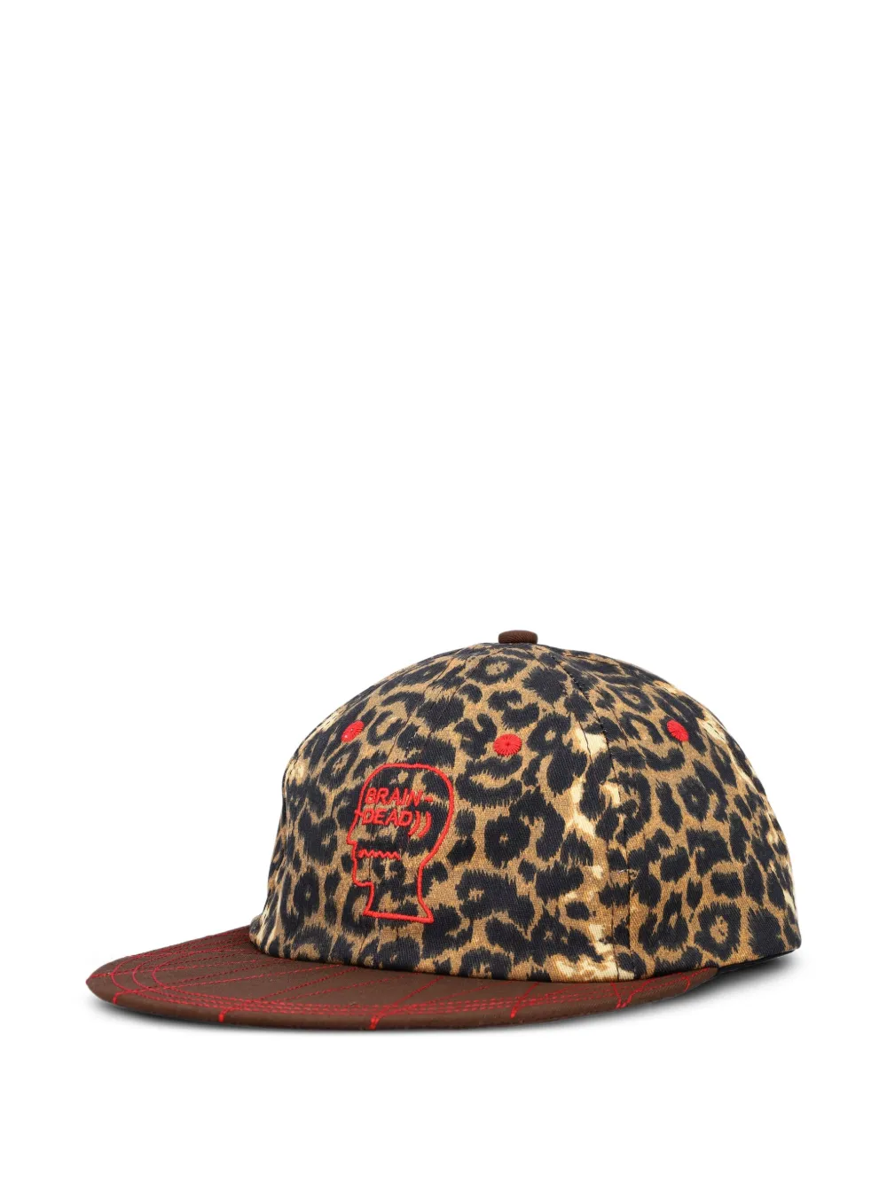 Brain Dead embroidered-logo cap | Brown | Image 1