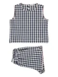 Il Gufo checked short set - Black