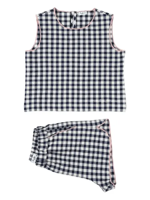 Il Gufo set de bermudas con motivo de cuadros