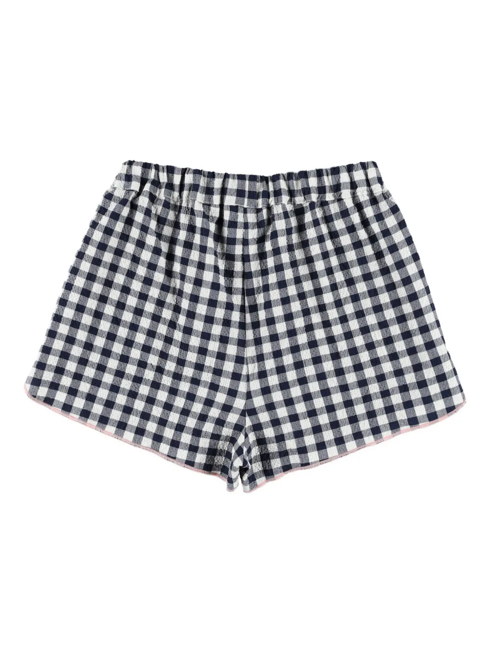 Il Gufo Geruite top en shorts Zwart