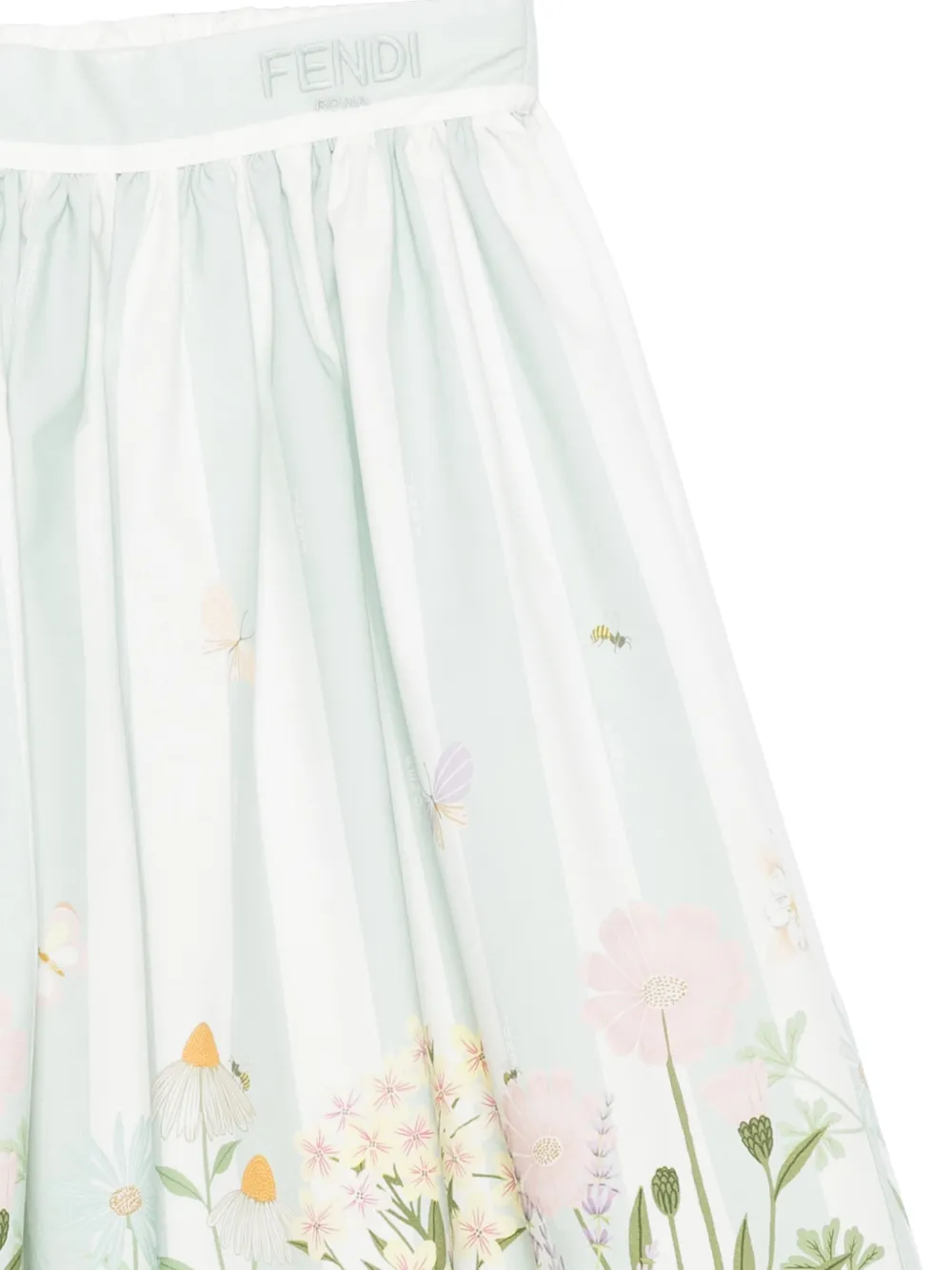 Fendi Kids Rok met geborduurd logo Groen