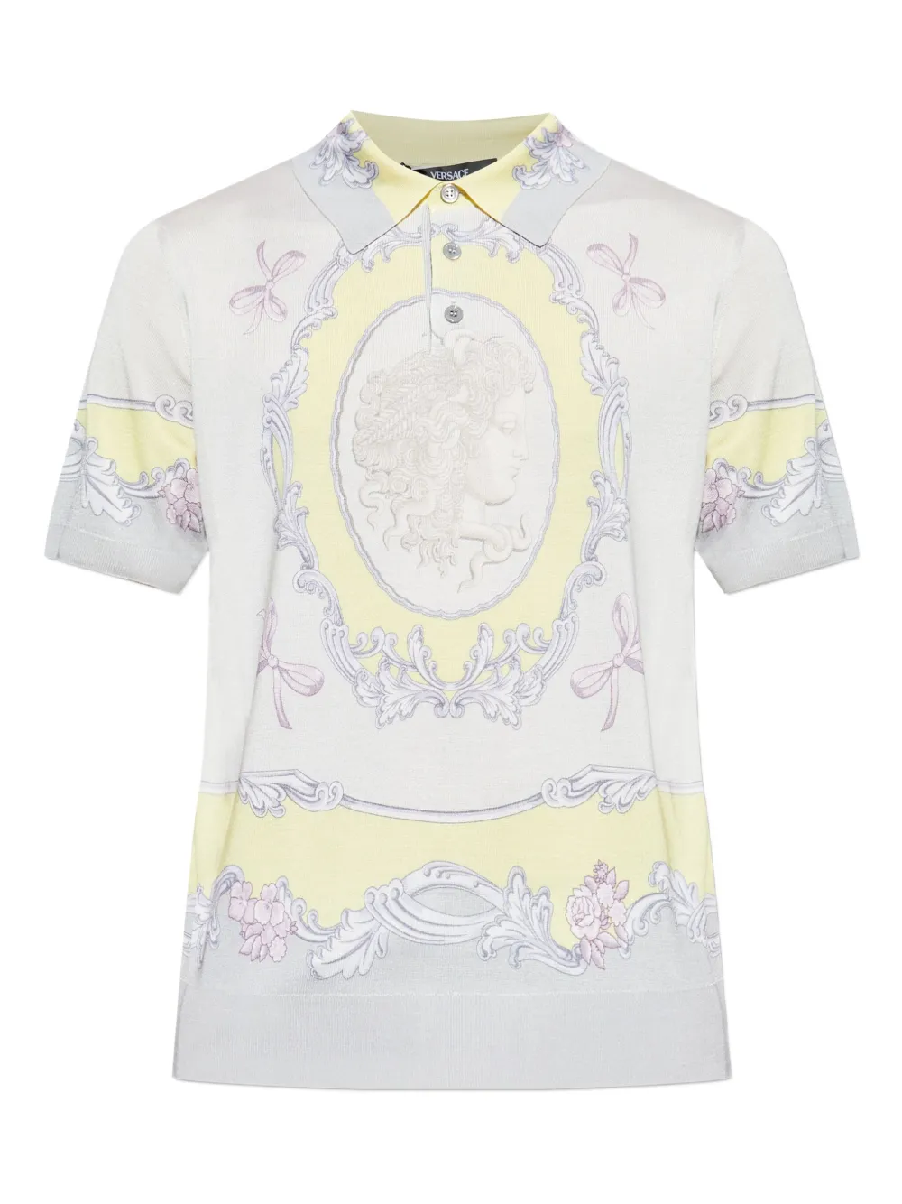 Versace Poloshirt met Medusa-patroon Grijs