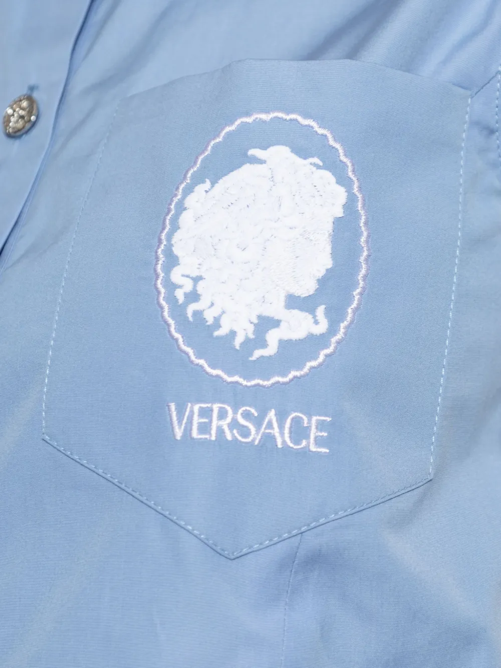 Versace Mouwloze jurk Blauw