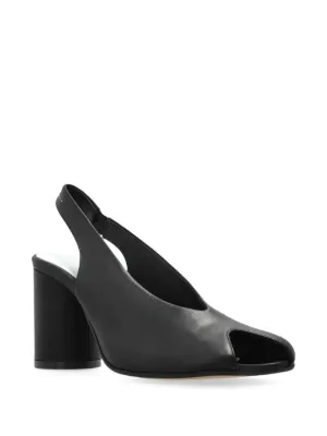 【関税＆送料込み】Mm6 Maison Margiela With Heel Off-White Canvas Transparent Heels by MM6 Maison Margiela on