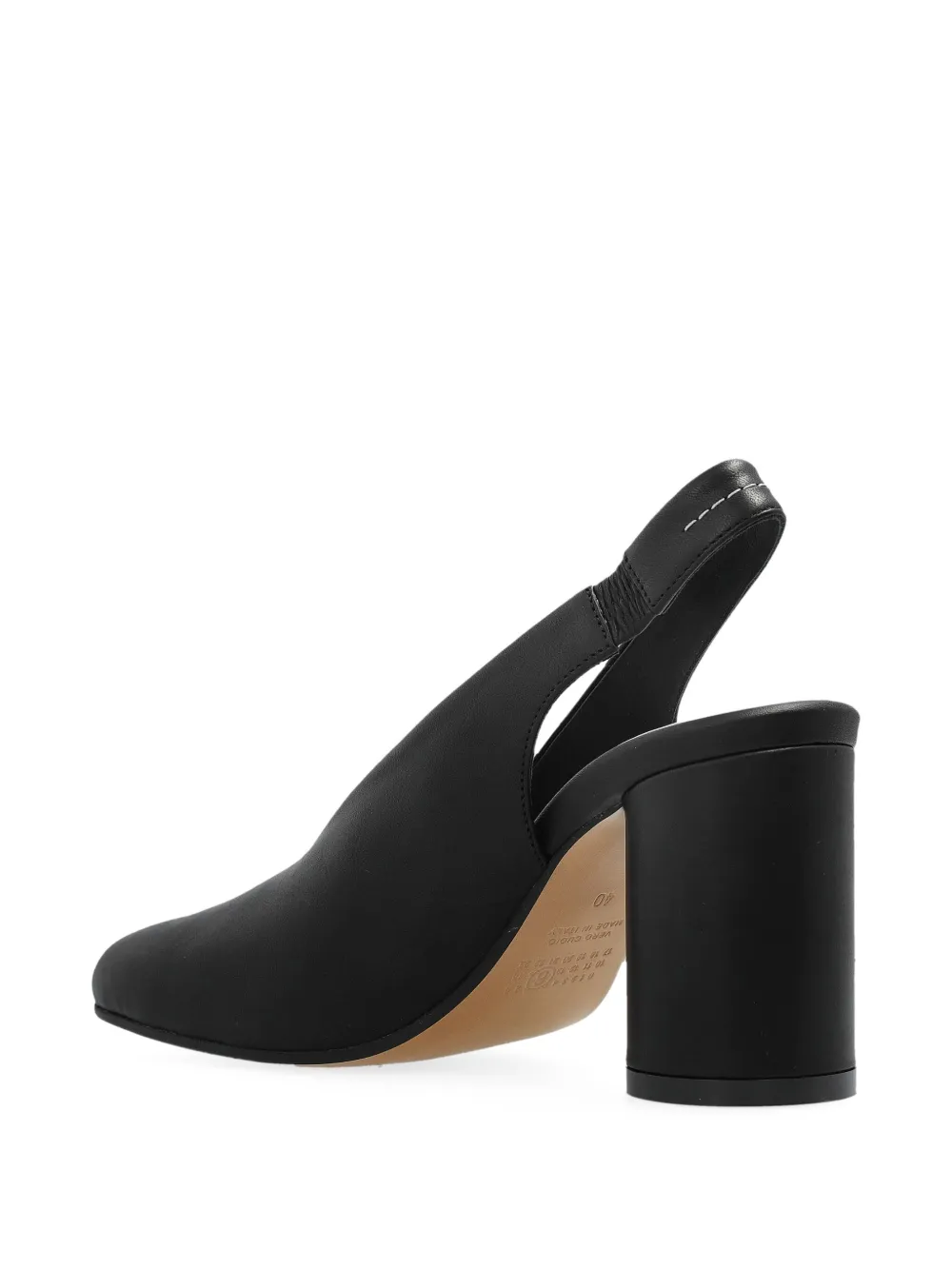 Shop Mm6 Maison Margiela 10mm Slingback Pumps In Black