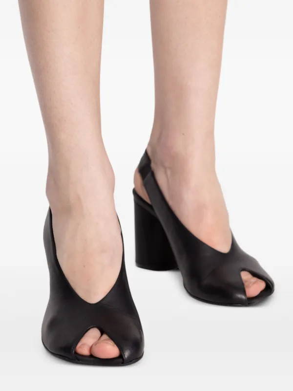 MM6 Maison Margiela 10mm Slingback Pumps | Black | FARFETCH