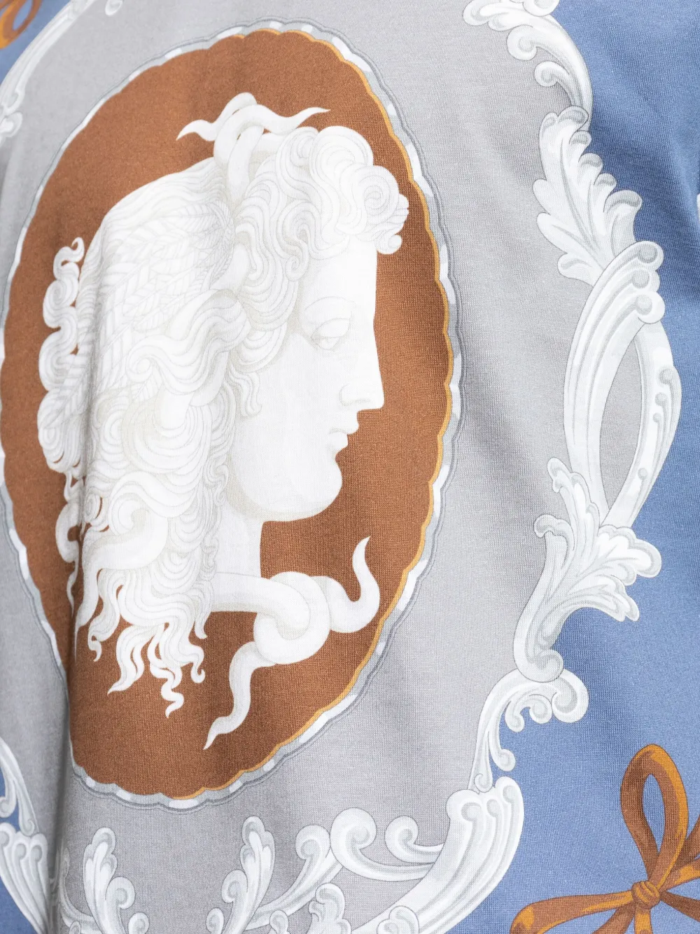 Versace T-shirt met Medusa-patroon Blauw