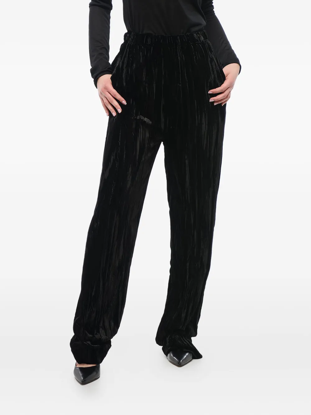 Balenciaga Velvet Flared Trousers