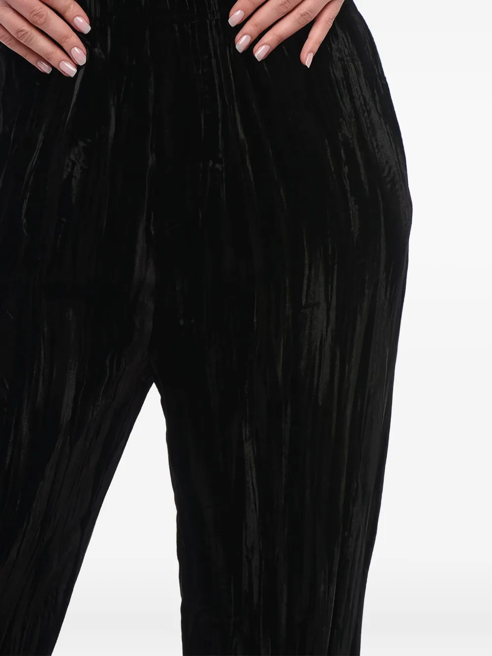Balenciaga Fluwelen flared broek Zwart
