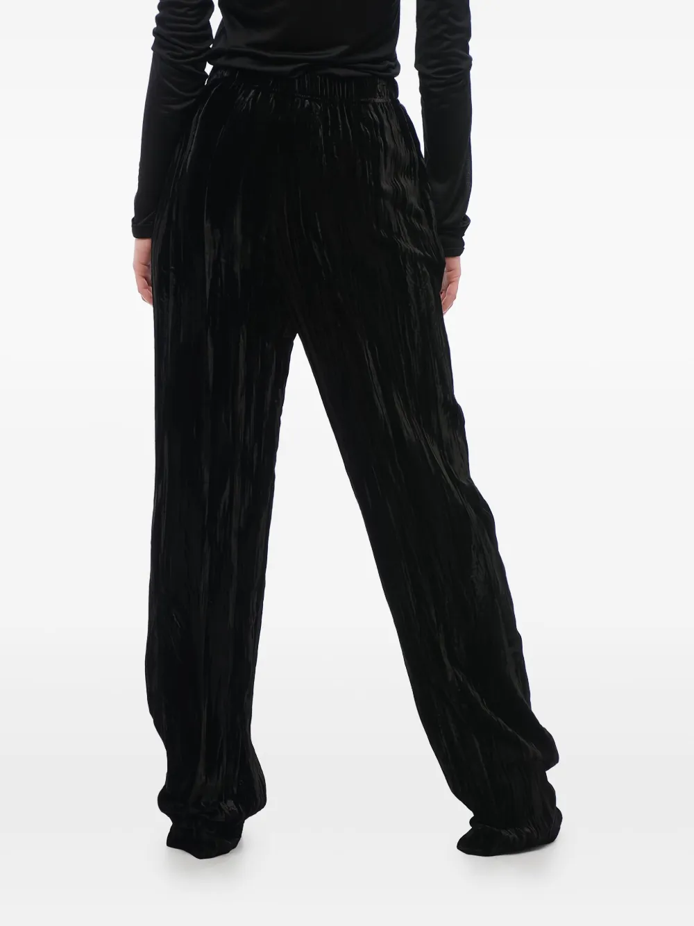 Balenciaga Fluwelen flared broek Zwart