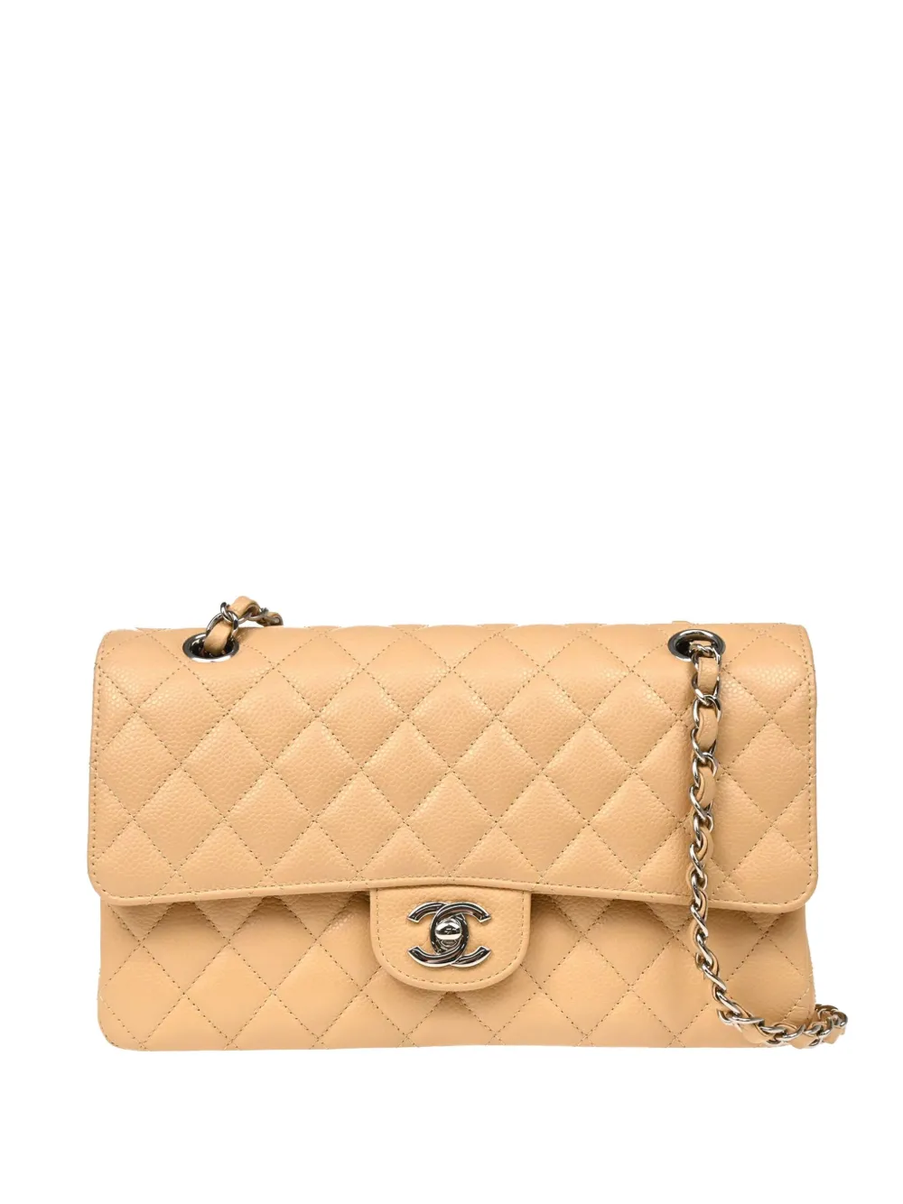 CHANEL Pre-Owned 2020 クラシック ダブルフラップ ショルダーバッグ M - ニュートラル CHANEL Pre-Owned 2020 クラシック ダブルフラップ ショルダーバッグ M - ニュートラル