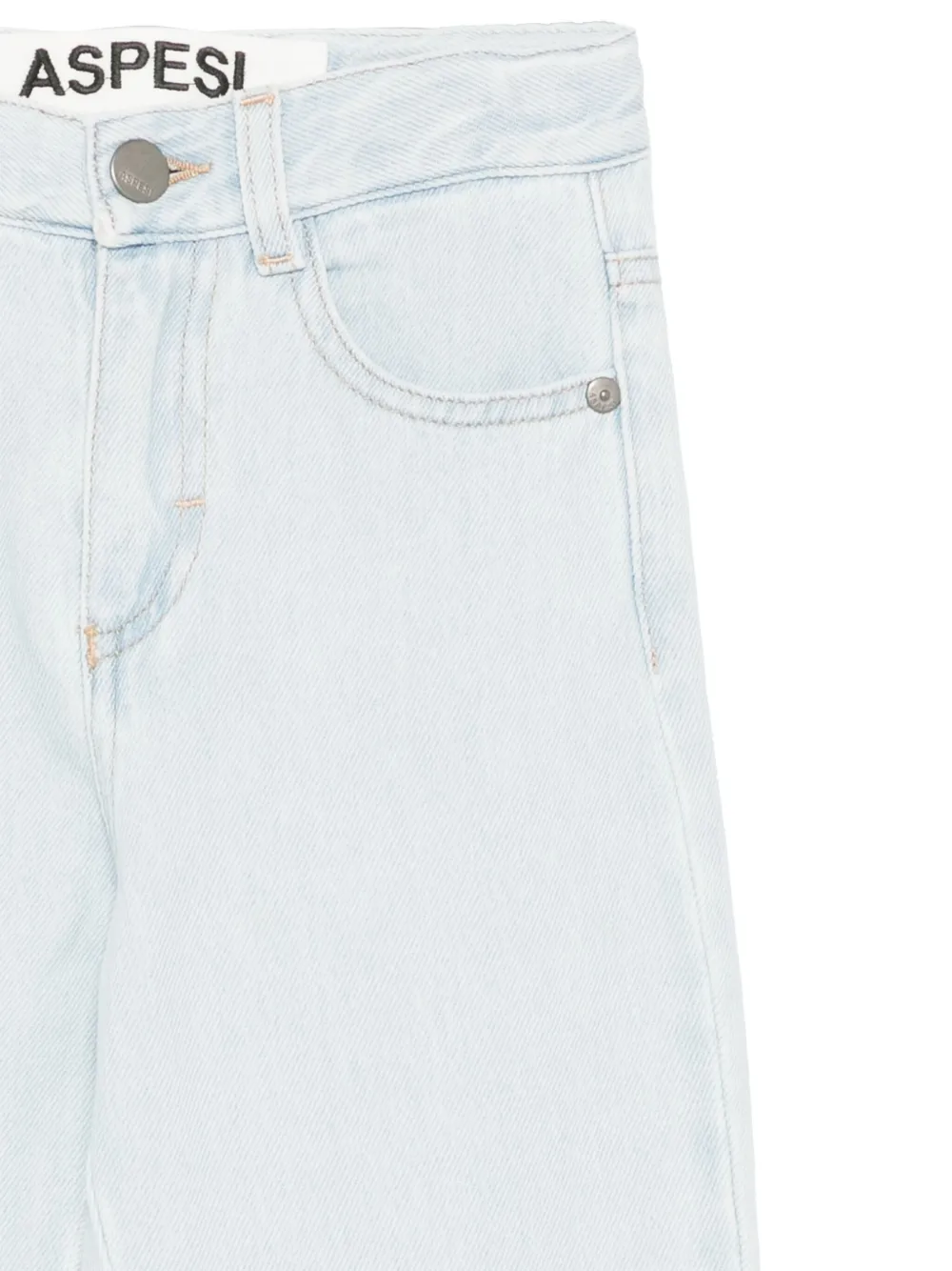 Aspesi Kids Jeans met logo-label Blauw