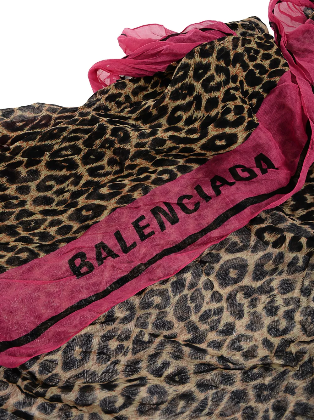 Balenciaga Sjaal met luipaardprint - Beige