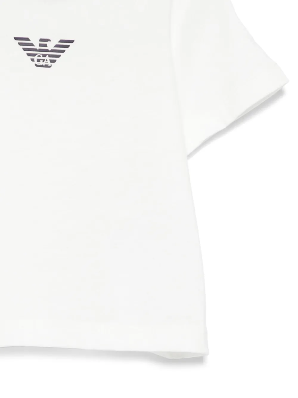 Emporio Armani Kids Katoenen T-shirt Wit