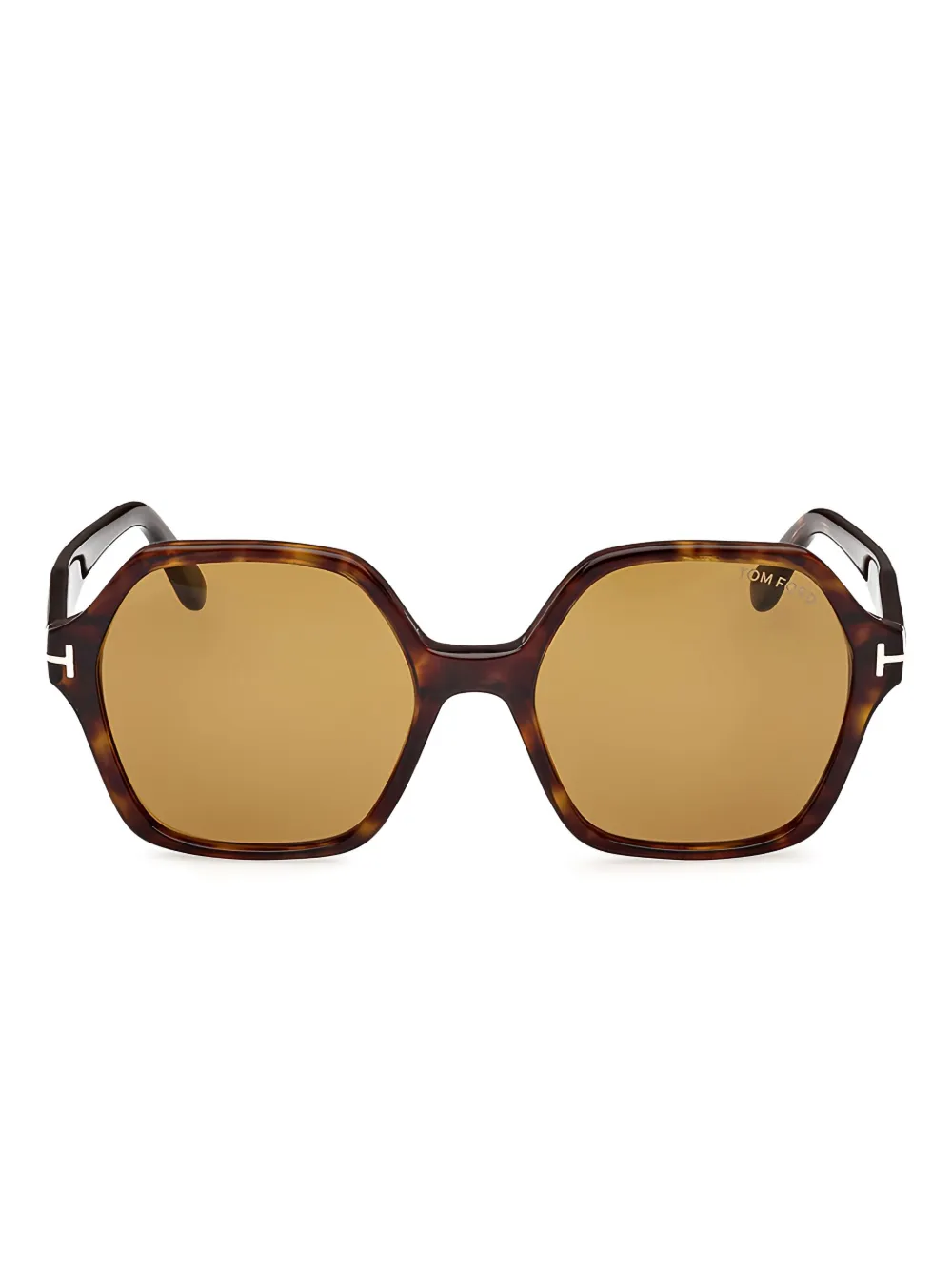 TOM FORD Zonnebril met geometrisch montuur Bruin