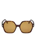 TOM FORD geometric-frame sunglasses - Brown