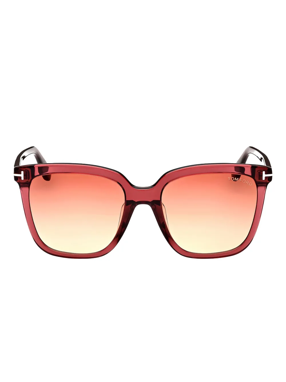TOM FORD Zonnebril met vierkant montuur Rood