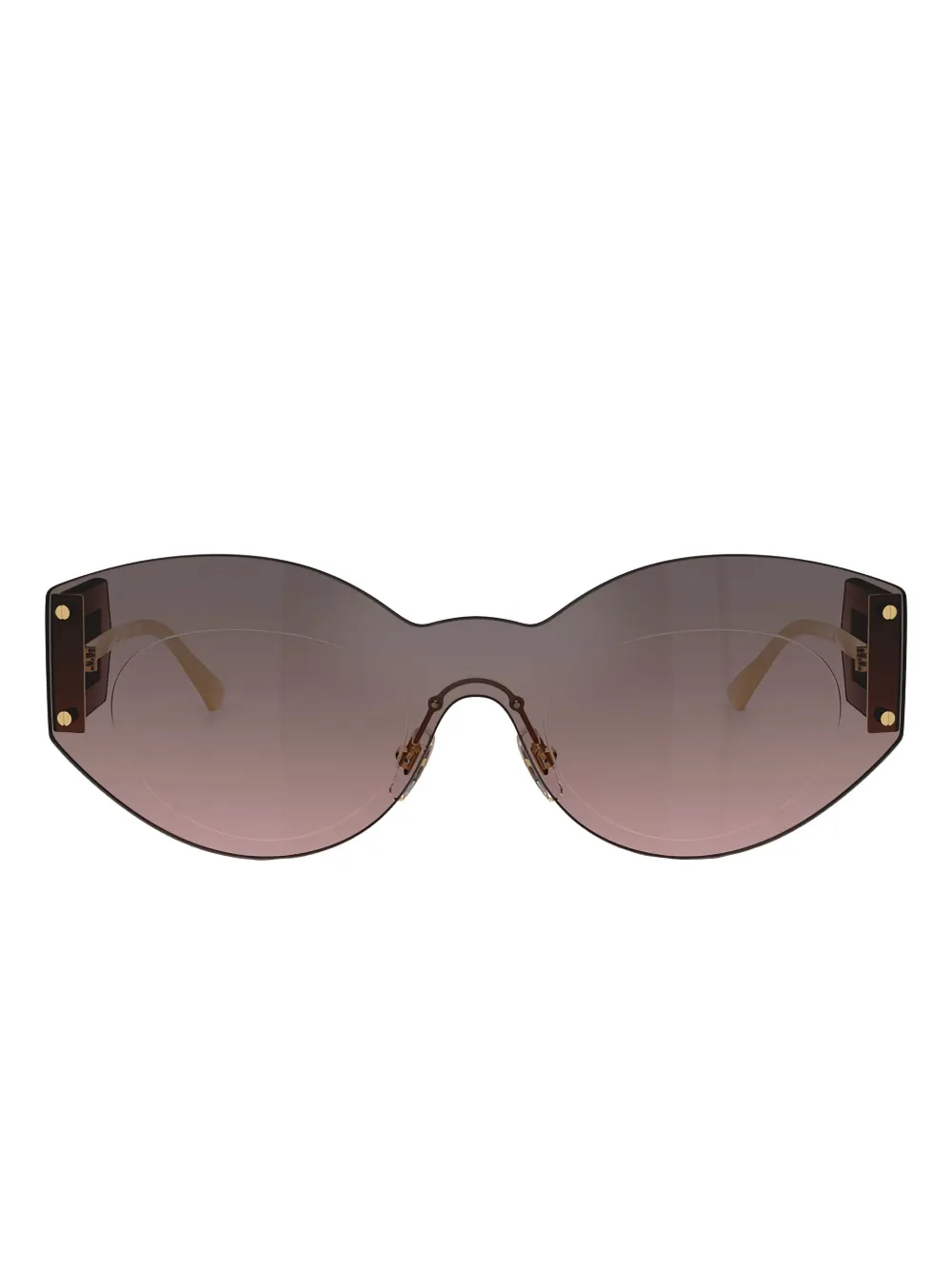 Versace Eyewear Zonnebril met geometrisch montuur Bruin