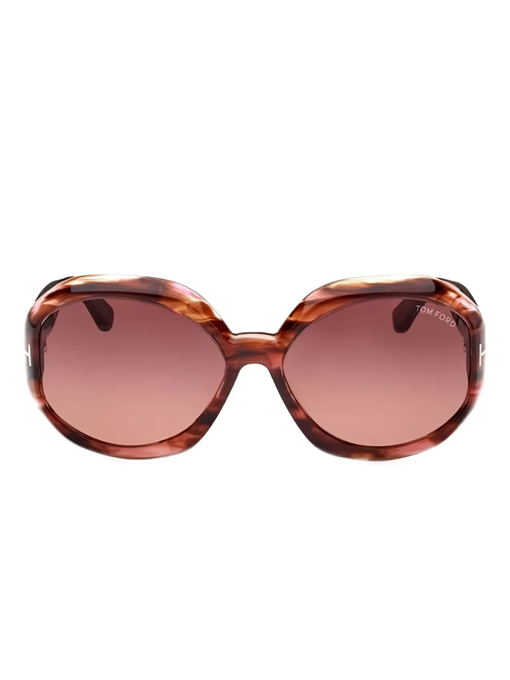 TOM FORD Zonnebril met geometrisch montuur Rood