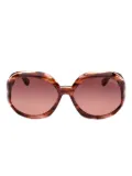 TOM FORD geometric-frame sunglasses - Red