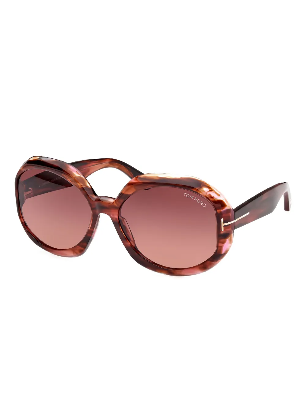 TOM FORD geometric-frame sunglasses - Rood