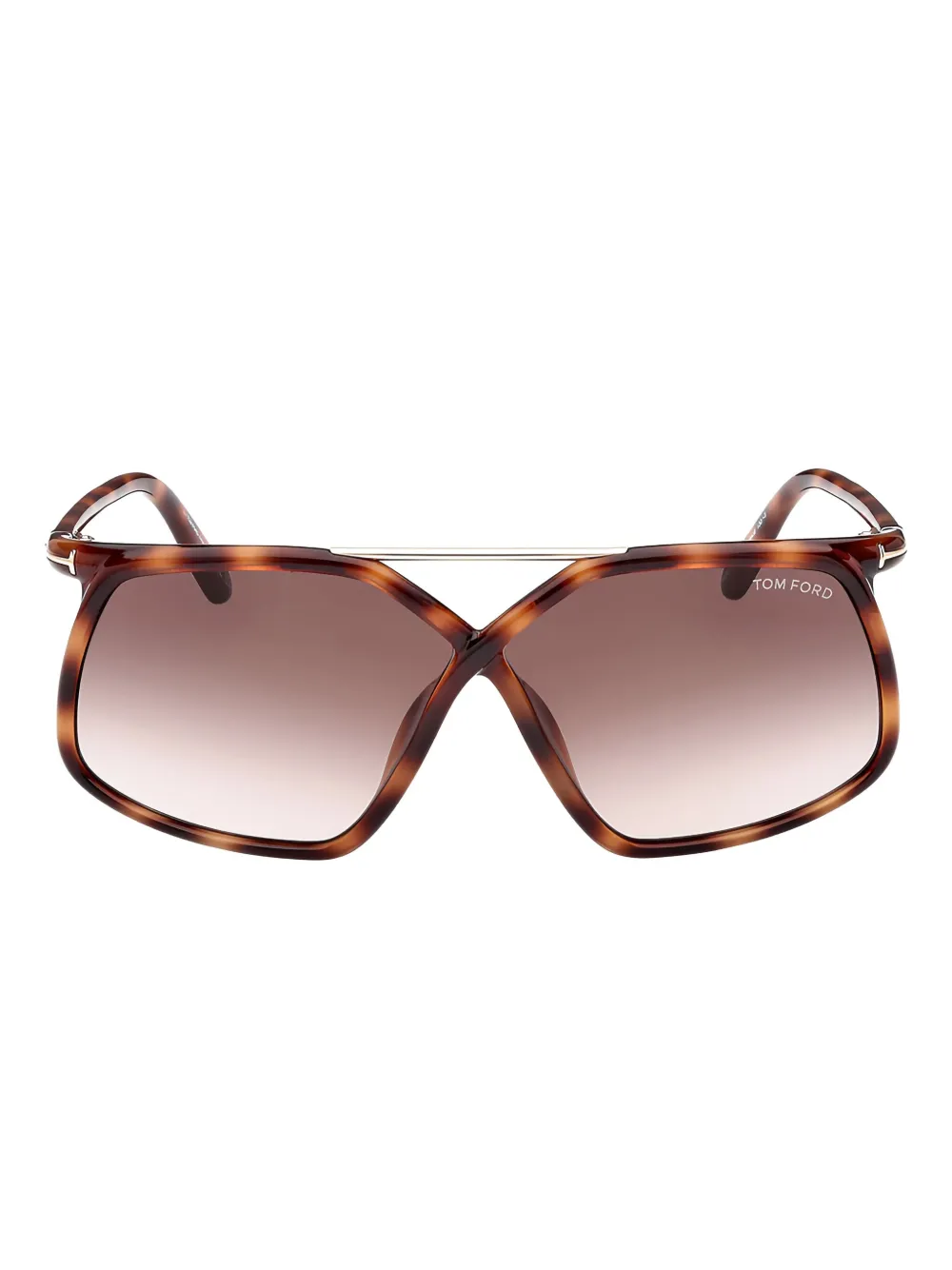 TOM FORD オーバーサイズフレーム サングラス - ブラウン TOM FORD オーバーサイズフレーム サングラス - ブラウン