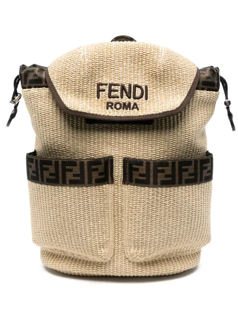 Fendi Kids mochila con logo FF