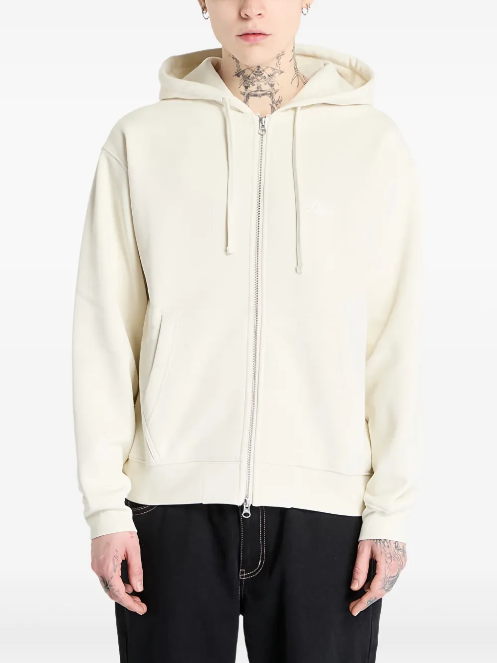 dime zip-up hoodie | Neutrals | Image 1