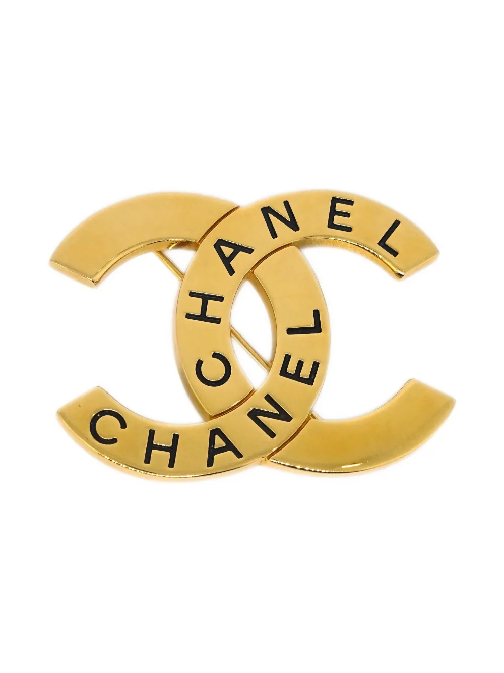 Pre-owned Chanel 1998 Cc Brooch In Gold
