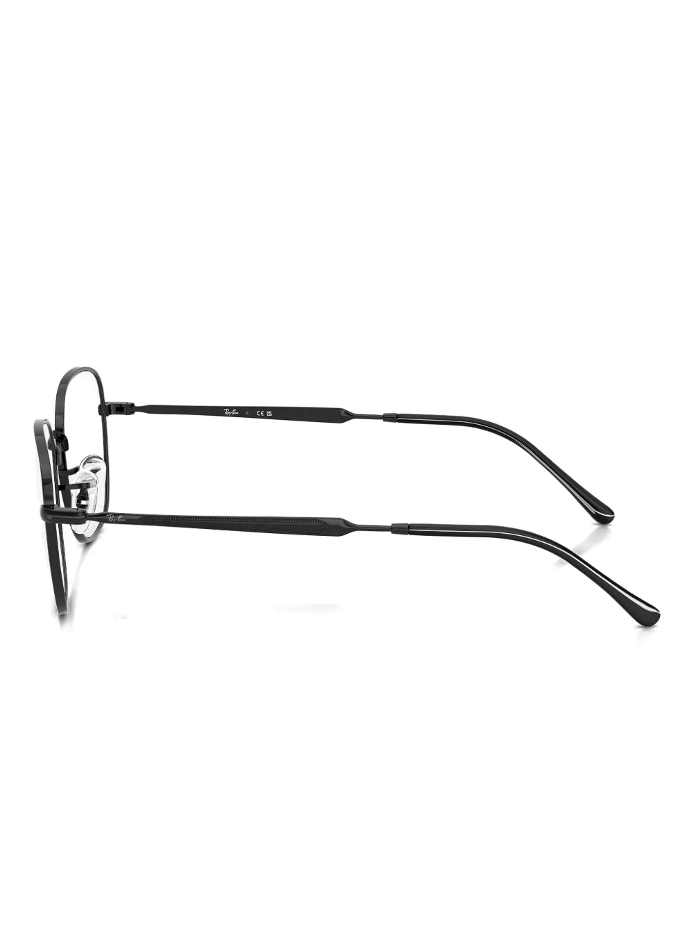Ray-Ban Bril met metalen rechthoekig montuur Zwart