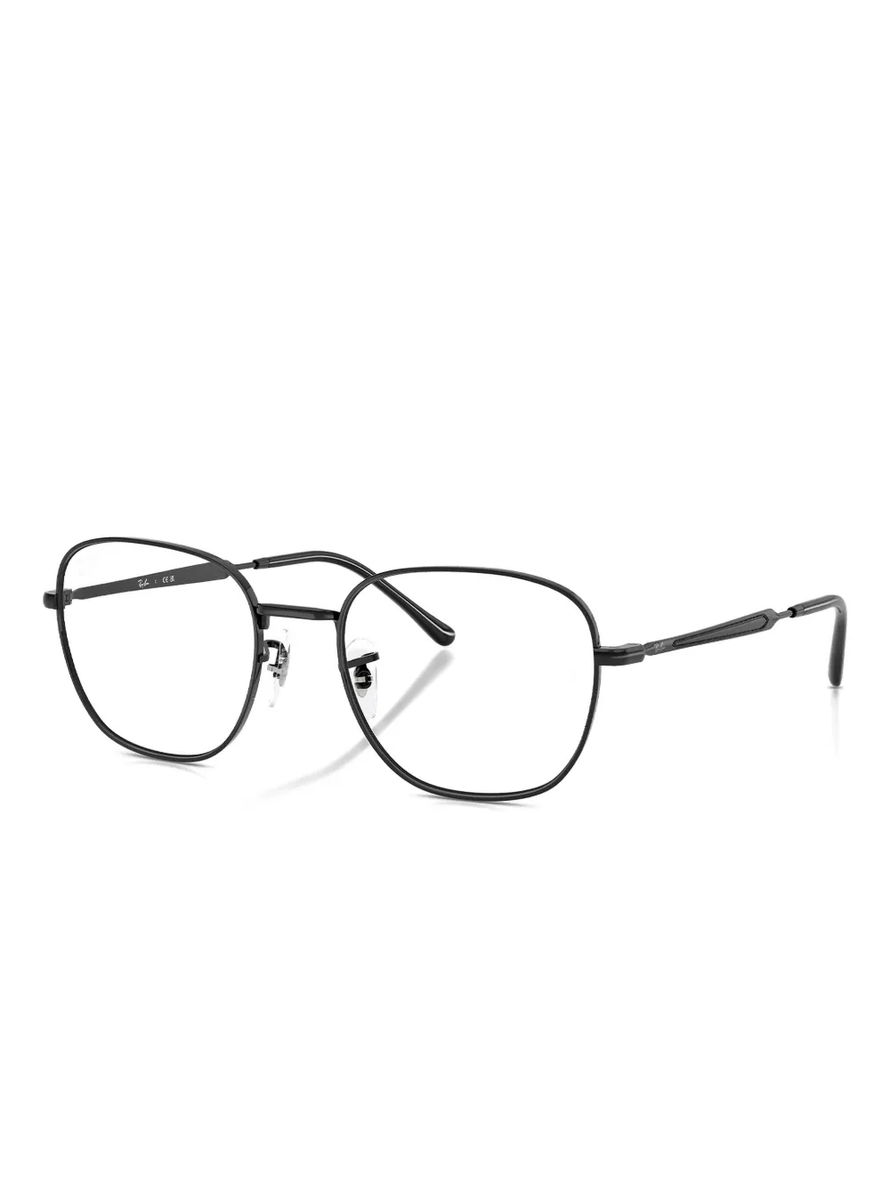 Ray-Ban Bril met metalen rechthoekig montuur Zwart