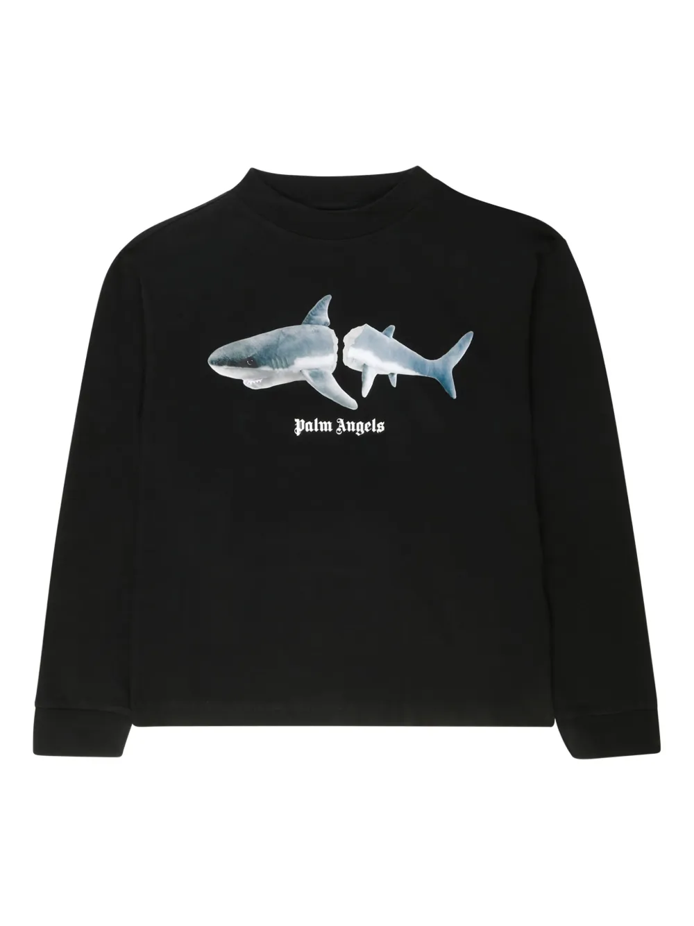 Palm Angels Kids Sweater met haaienprint Zwart
