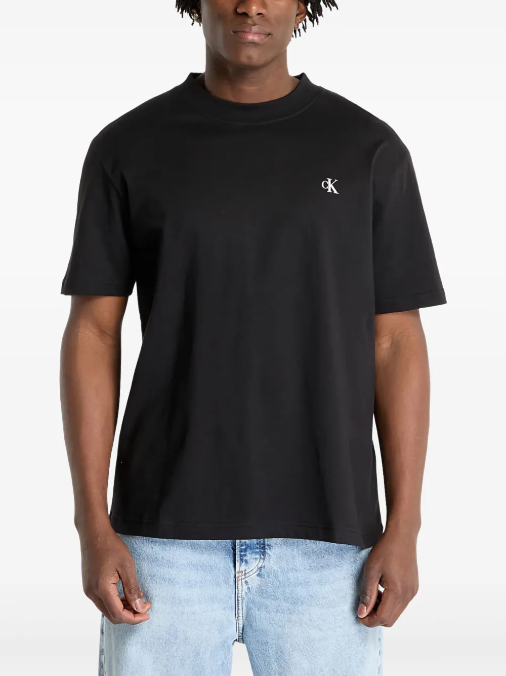 Calvin Klein Camiseta com logo bordado | Preto | Image 1