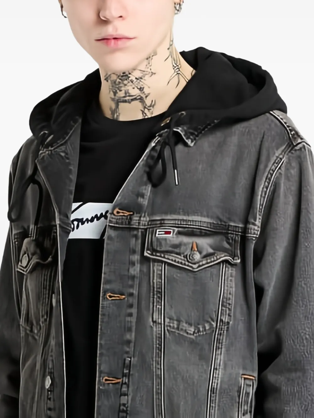 Tommy Jeans Ryan Regular Trucker denim jack Zwart