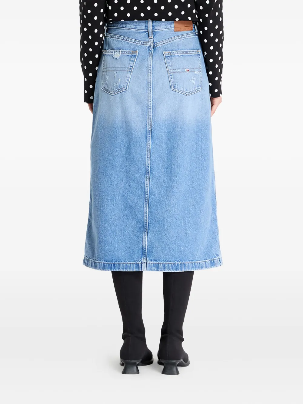 Logo-Patch Midi Skirt 