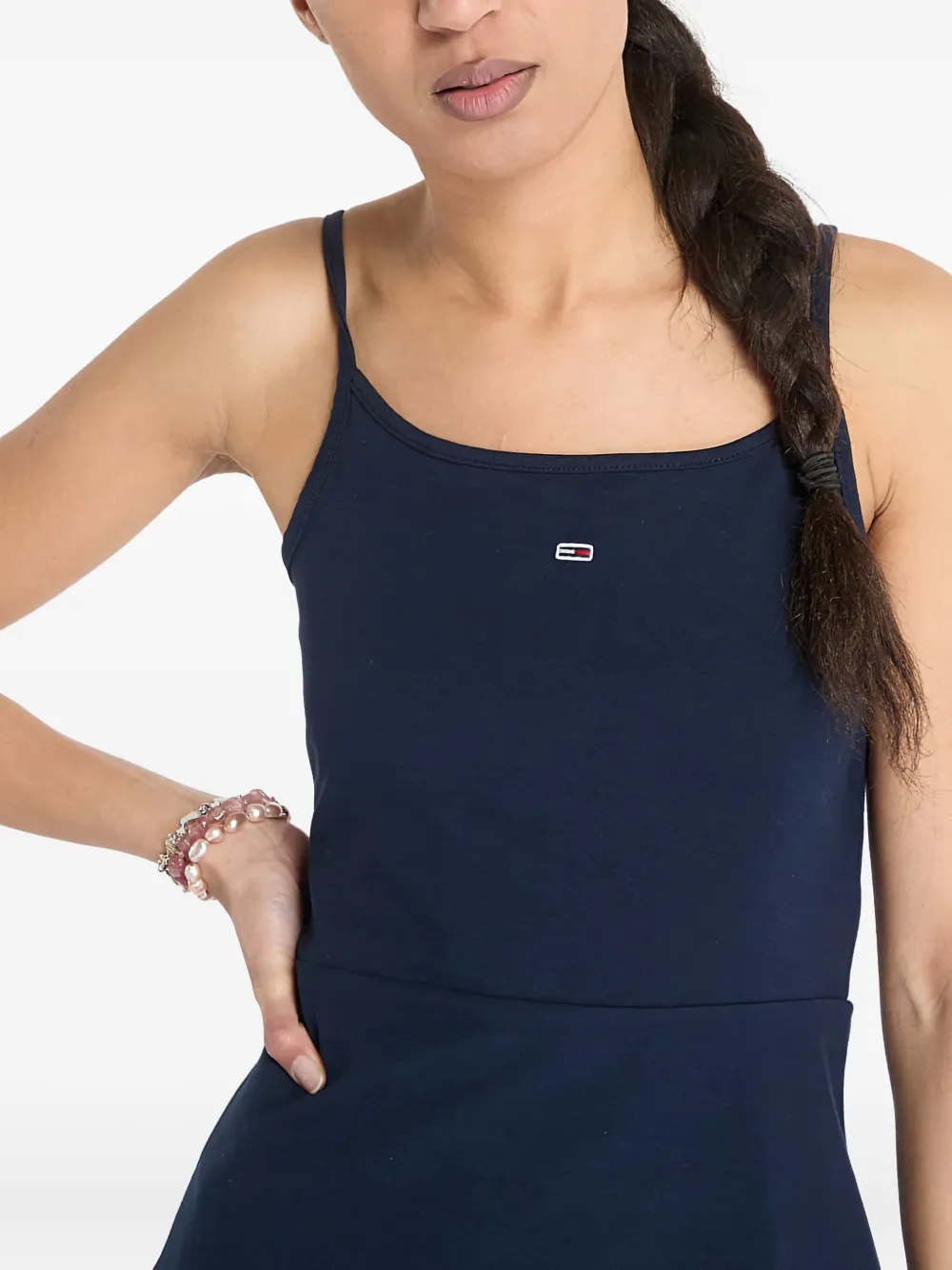 Tommy Jeans Essential Strap Mini Dress In Blue