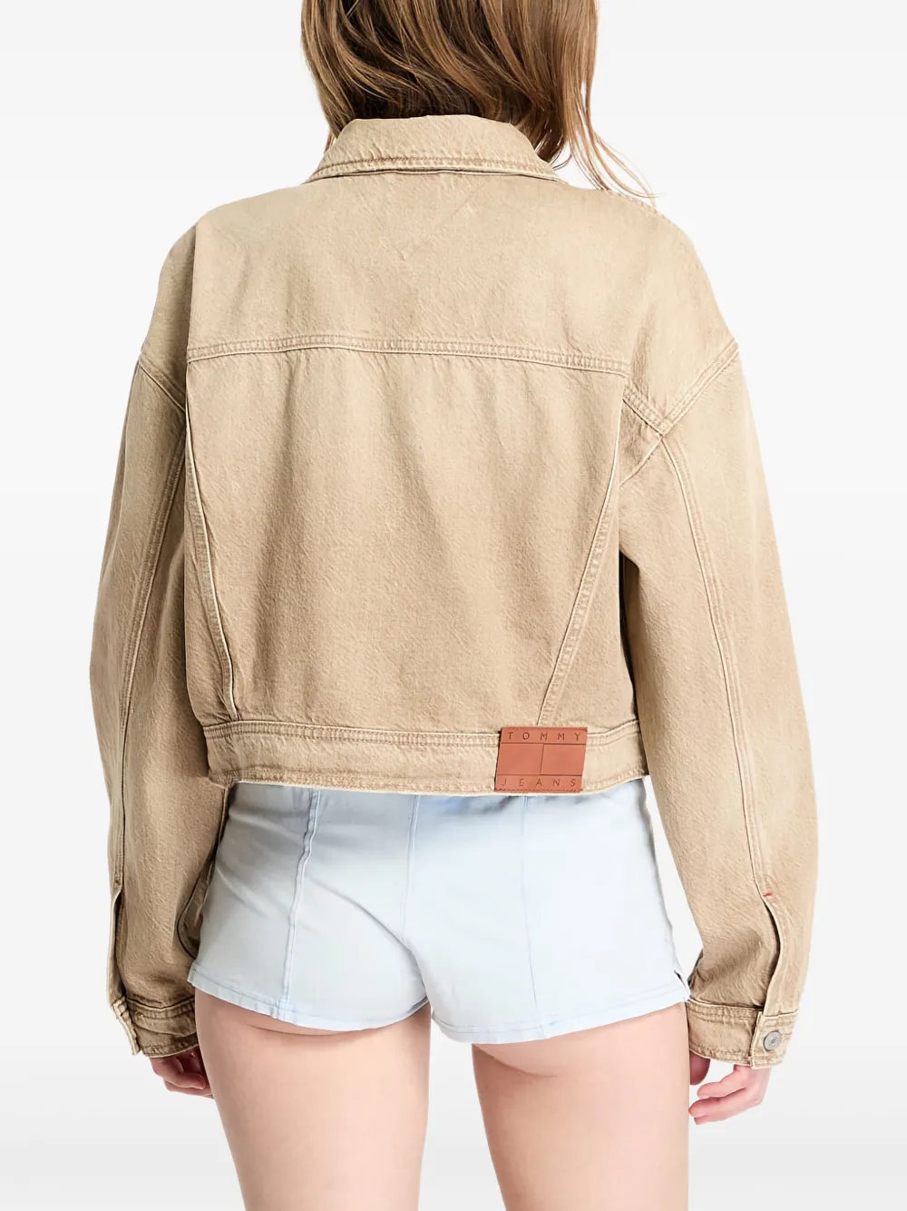 Tommy Hilfiger Cotton Cropped Jacket In Brown
